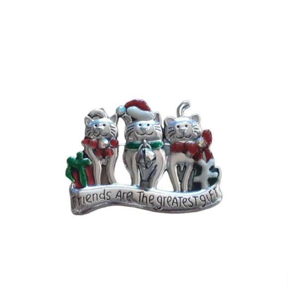 "Friends Are The Greatest Gift" Christmas Pin - Picture 2 of 3